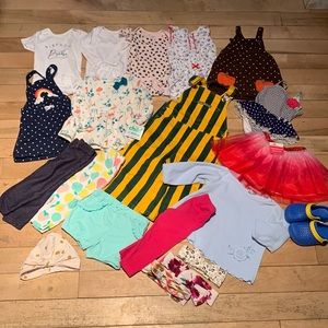 20 pc Bundle of 12 Month Baby Girl Clothes